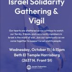 The Harrisburg Jewish Community's Israel Solidarity Gathering and Vigil