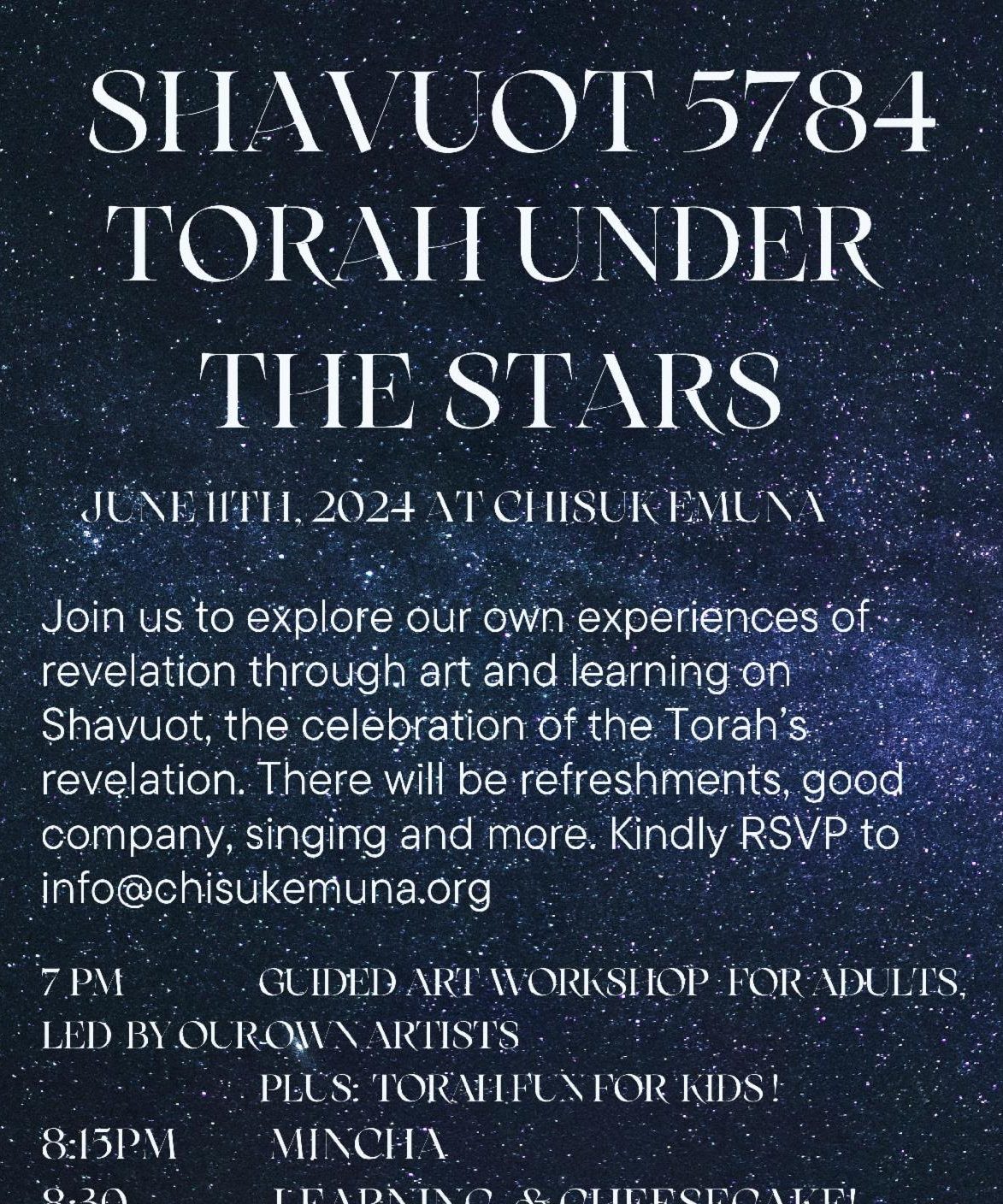 Shavuot 5784: Torah Under the Stars