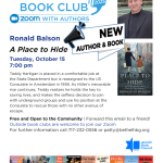 Monthly Book Club: Zoom with Ronald Balson