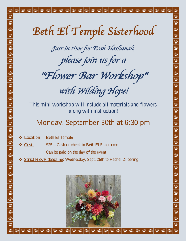 Sisterhood Flower Bar Workshop