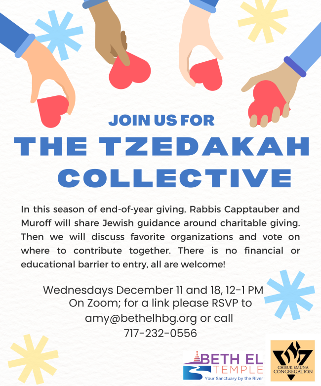 The Tzedakah Collective: Year-End Giving Discussion